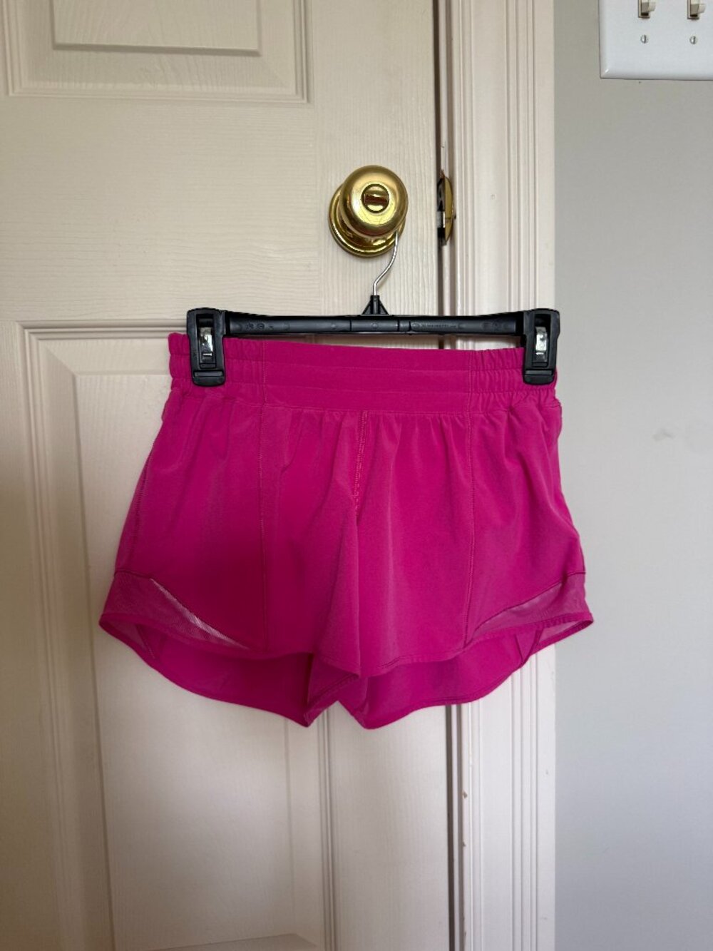 Lululemon Sonic Pink Hotty Hot Shorts 4"
